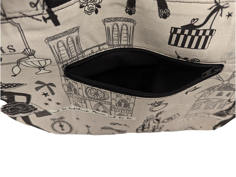 Sac bicolore pression aimantée "Paris"