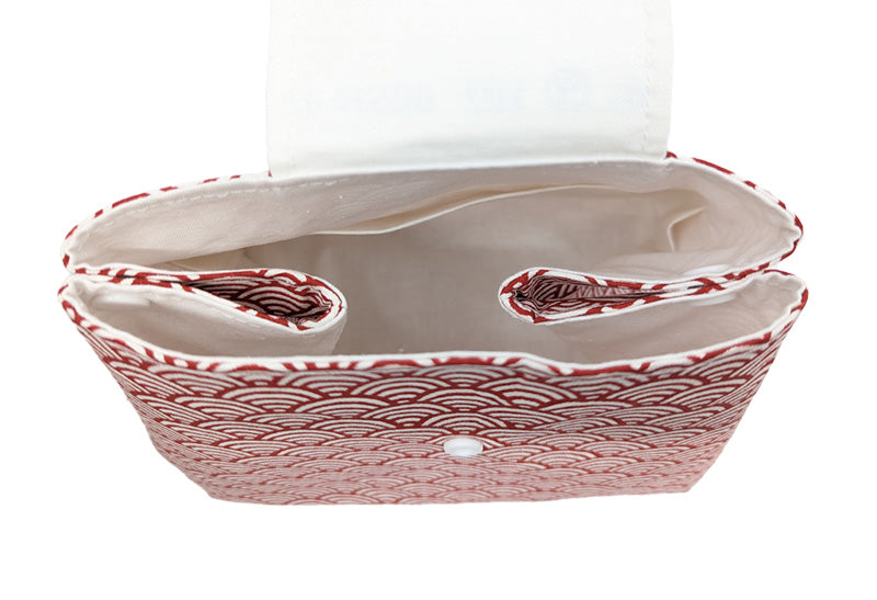 Trousse à grande ouverture rouge et blanche