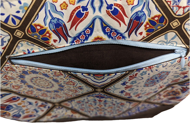 Sac bicolore zippé "Vitrail"