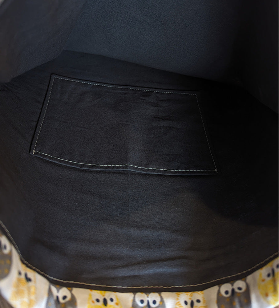 Sac à cordons enfant "Hiboux jaunes"