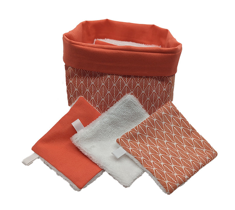 Panier à lingettes orange