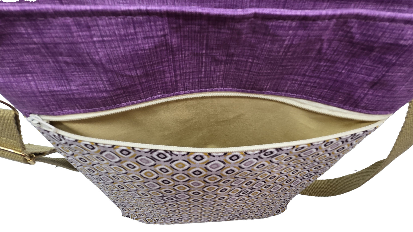 Sac à bandoulière artisanal violet