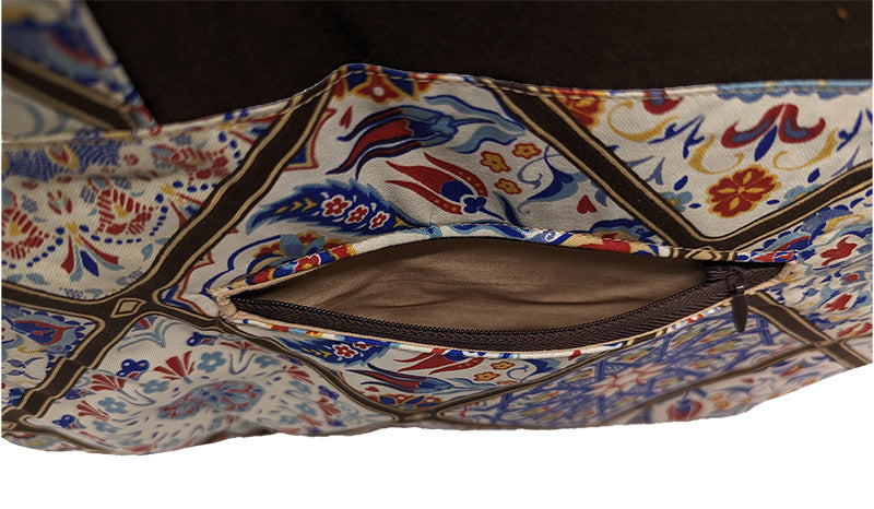 Sac bicolore pression aimantée "Mosaïque Vitrail"