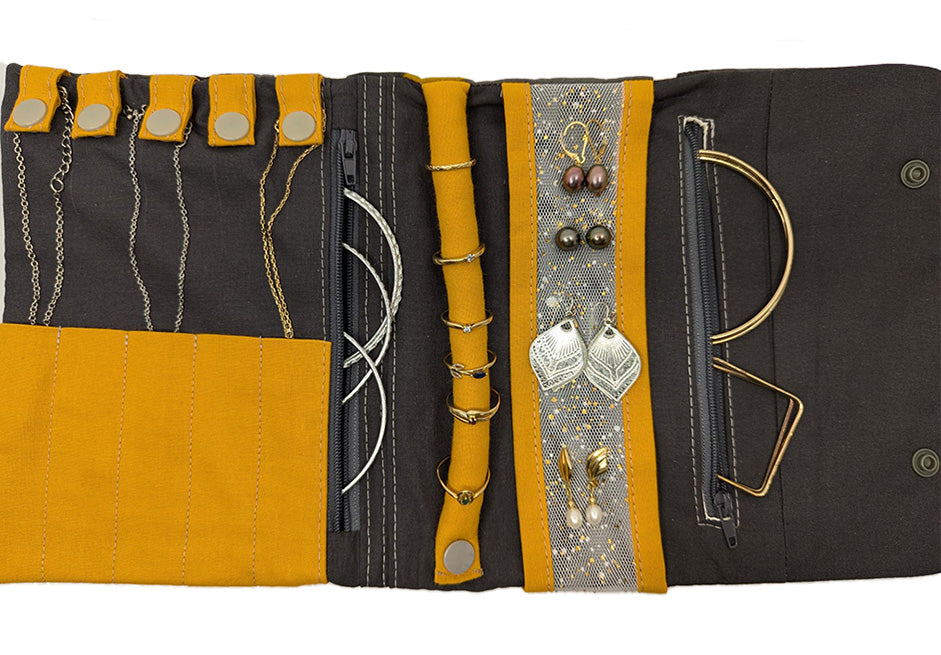 Pochette à bijoux de voyage woodstock