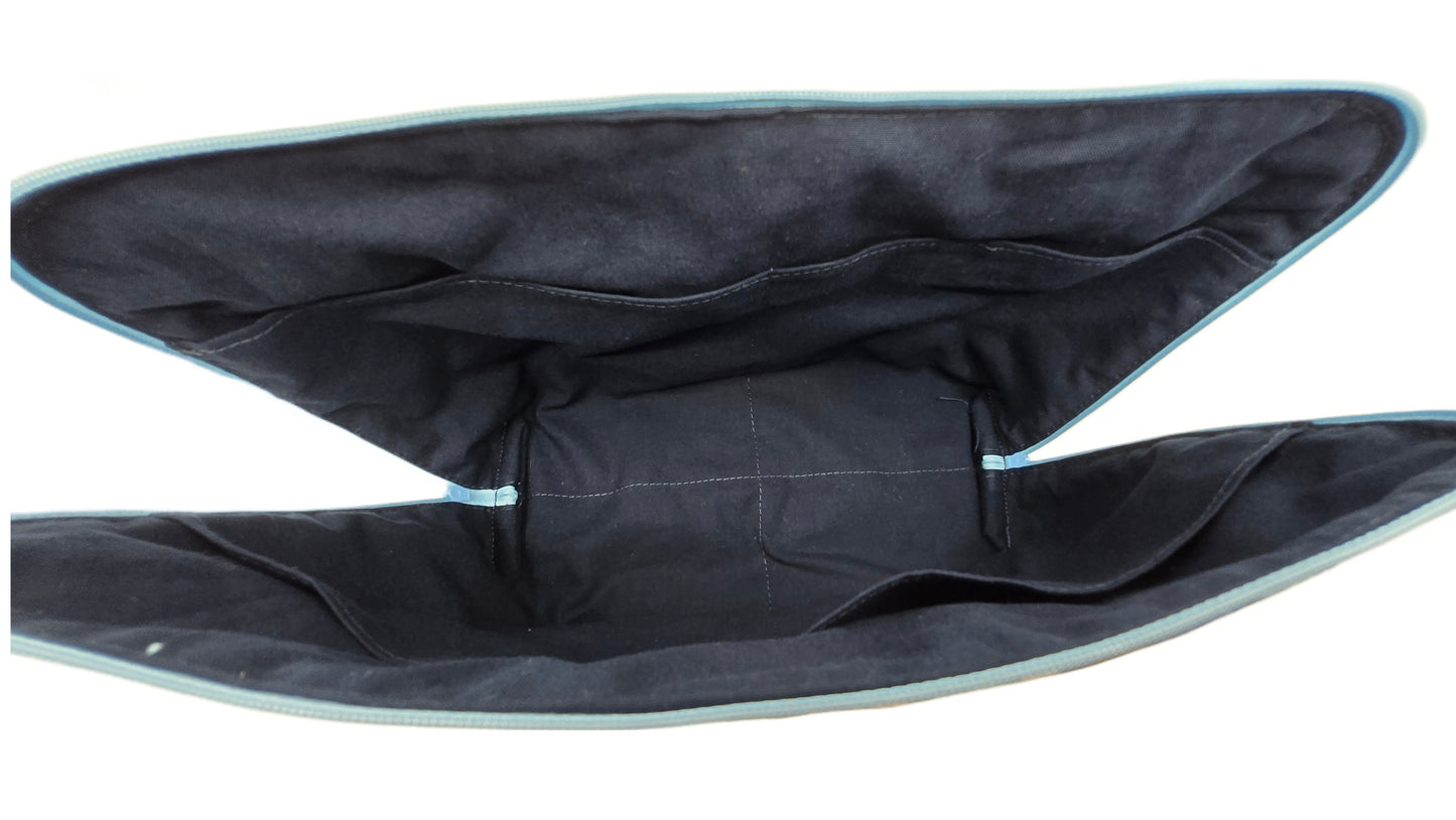 Maxi-trousse "Géométrique" bleue