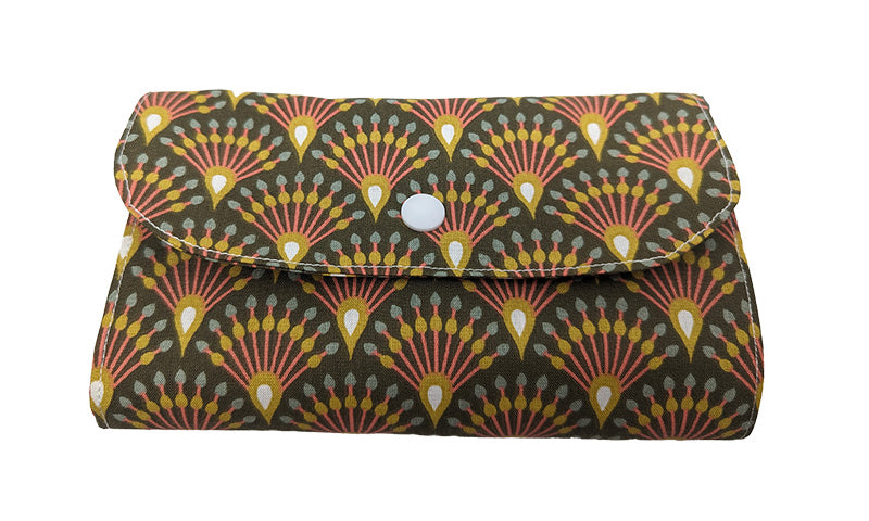 Sac pliable vert avec éventails