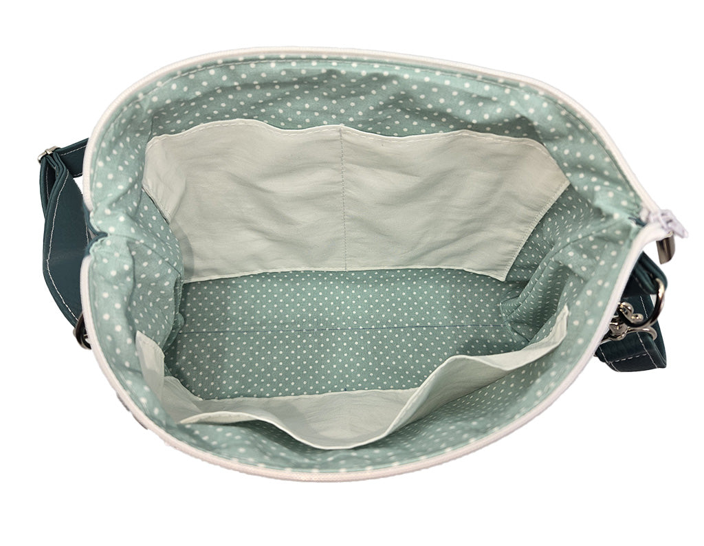 Sac à main artisanal simili Paons vert