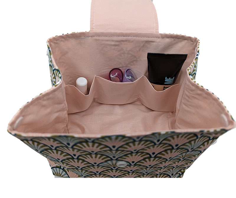 Trousse à grande ouverture "Eventails pastels"