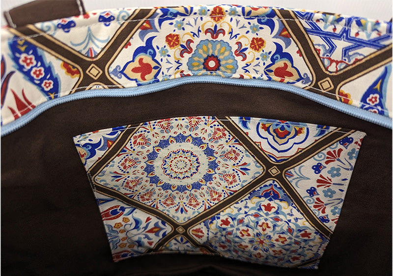 Sac bicolore zippé "Vitrail"