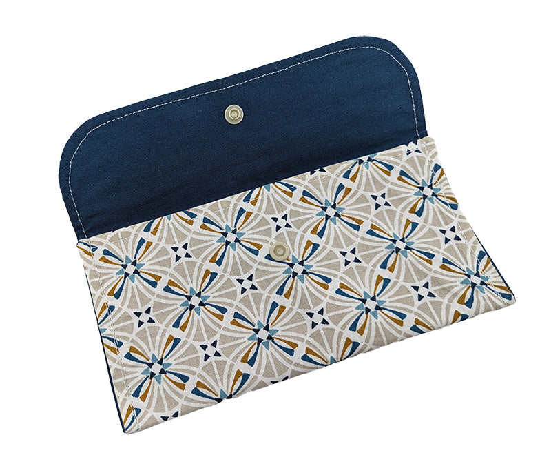 Pochette double "Arabesque" bleue