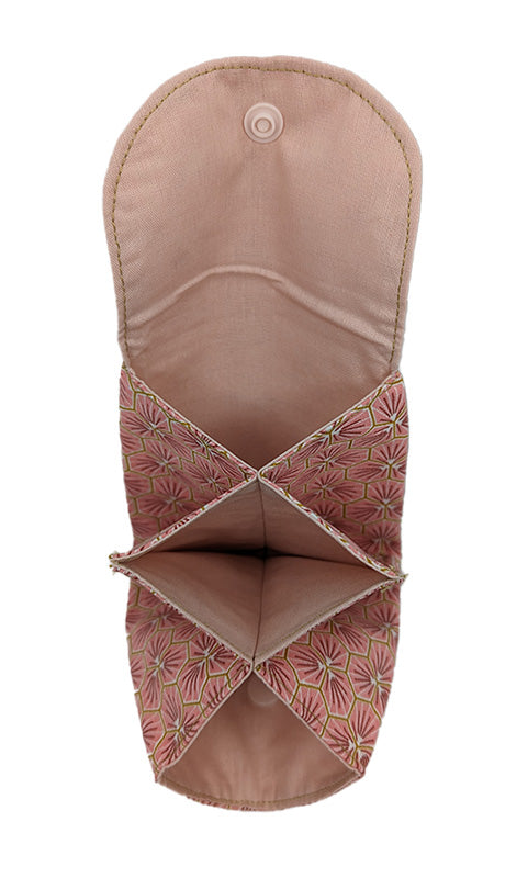 Porte-monnaie "Fleurs japonaises" rose