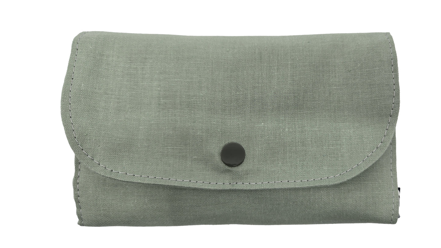 Sac pliable "Eventails gris-verts"