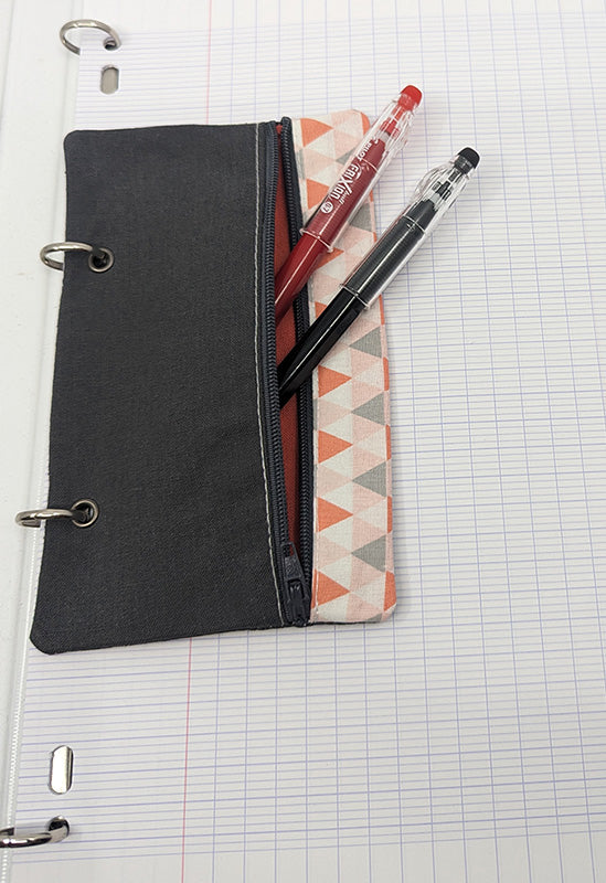 Trousse pour classeur "Triangles" anthracite