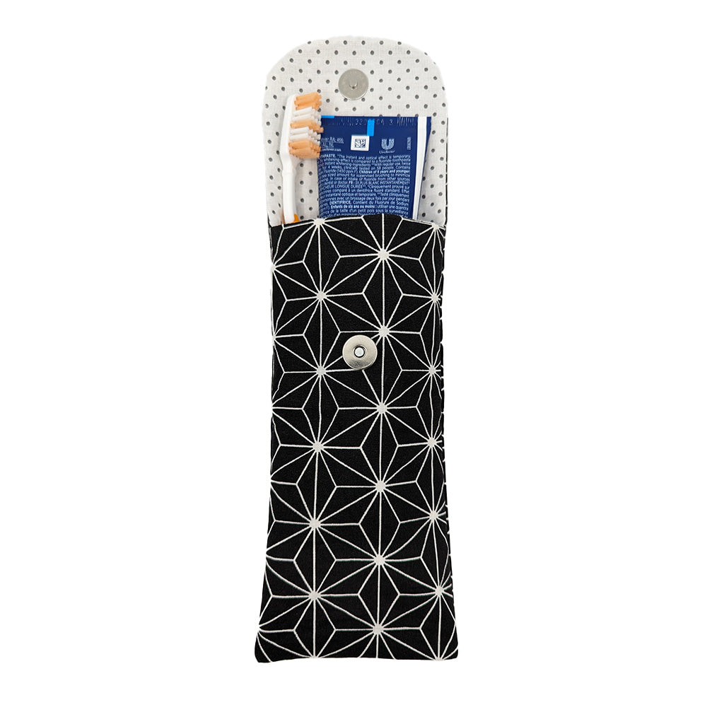 Etui à brosse à dents Géo noir