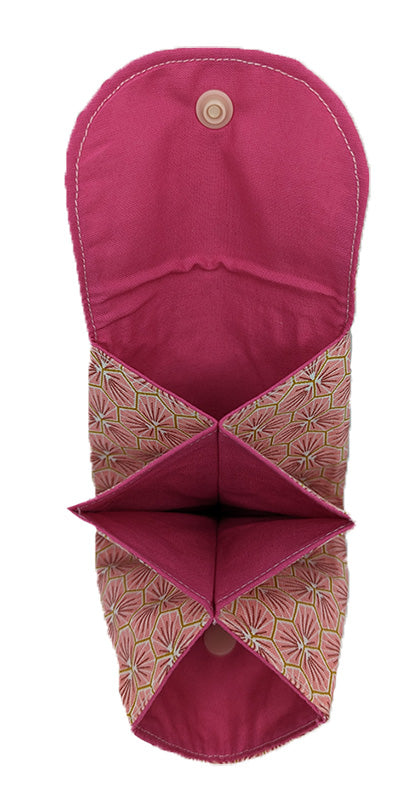 Porte-monnaie "Fleurs japonaises" rose vif