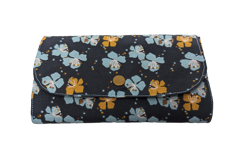 Sac pliable "Fleurs bleues"