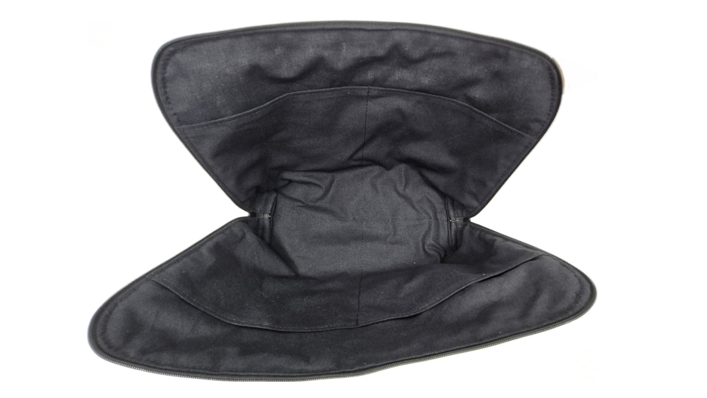 Maxi-trousse "Fleurs géométriques" grise