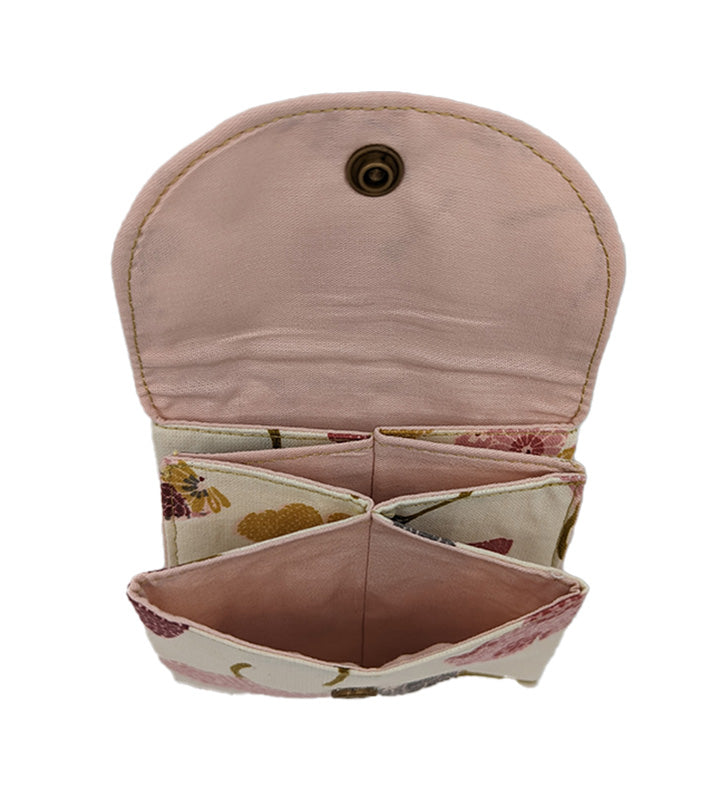 Porte-monnaie origami ginkgo rose