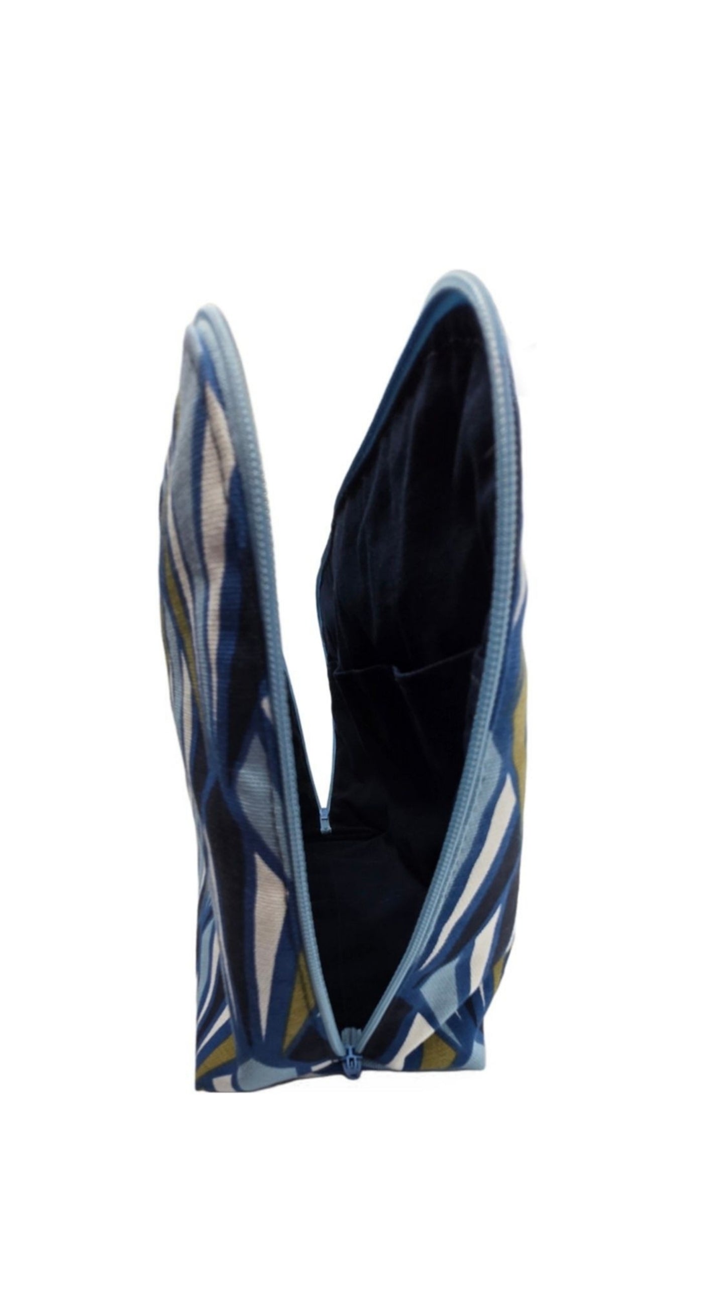 Maxi-trousse "Géométrique" bleue
