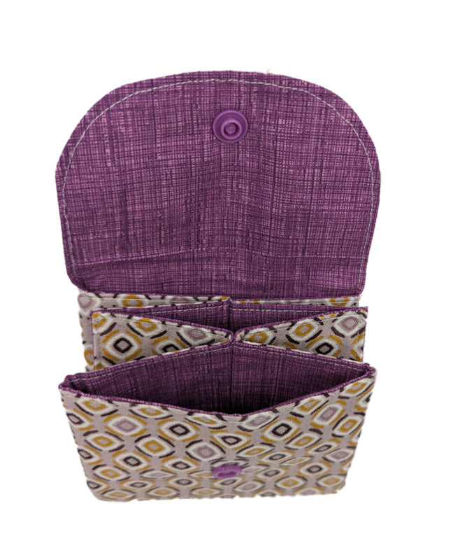 Porte-monnaie origami losanges violets