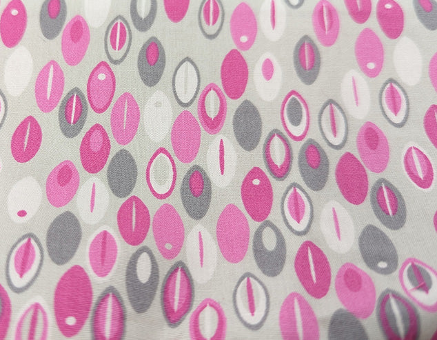 Trousse avec poche extérieure rose et grise