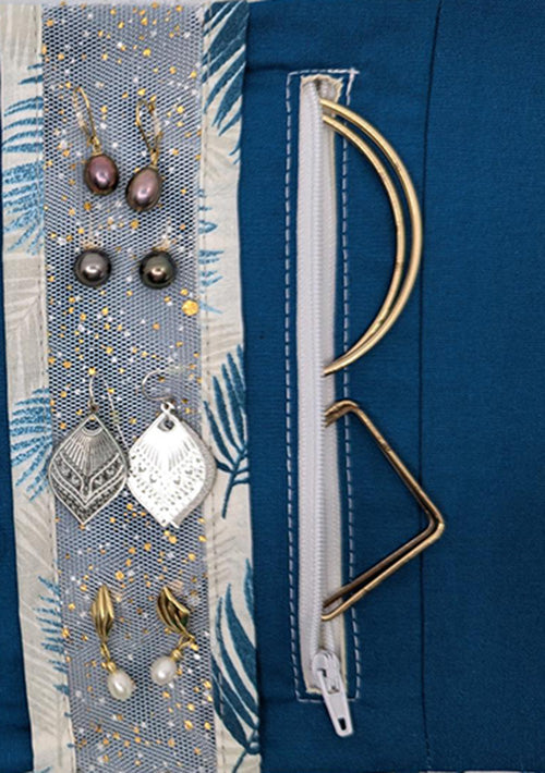 Pochette à bijoux de voyage Feuilles de palmiers