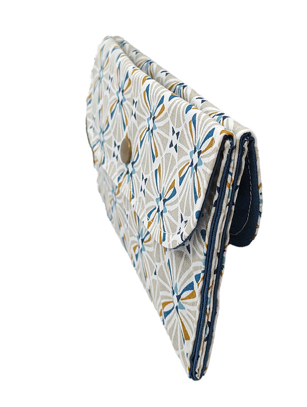 Pochette double "Arabesque" bleue