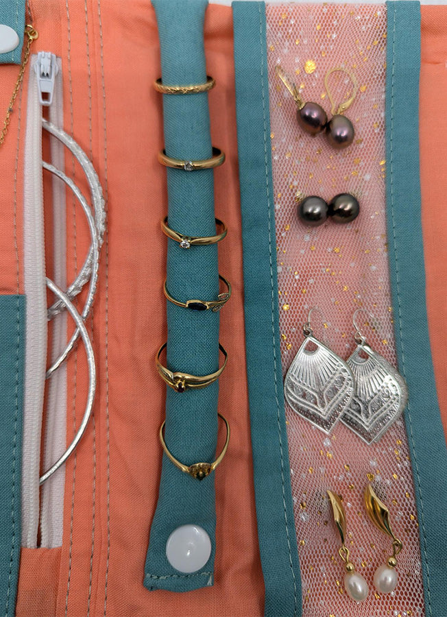 Pochette à bijoux de voyage "Combi" vert
