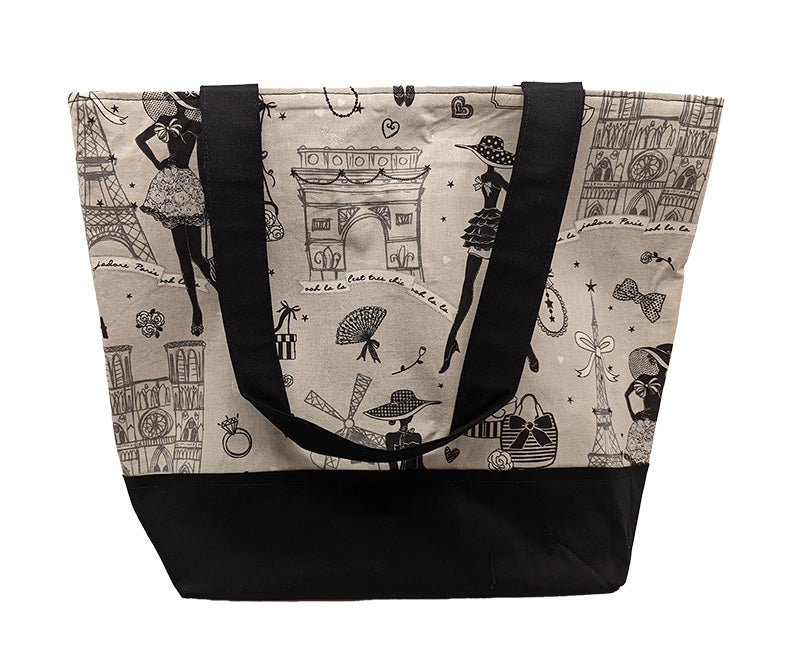 Sac bicolore zippé "Paris"