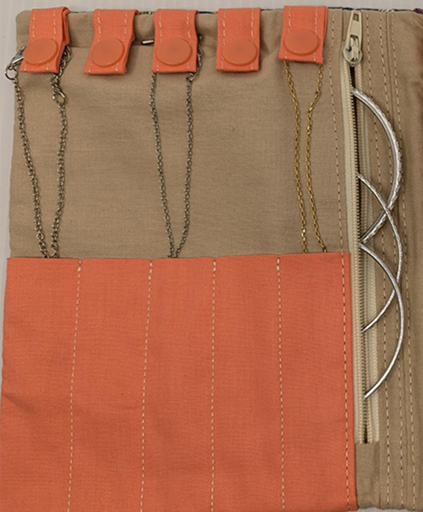 Pochette à bijoux de voyage ginkgo vert