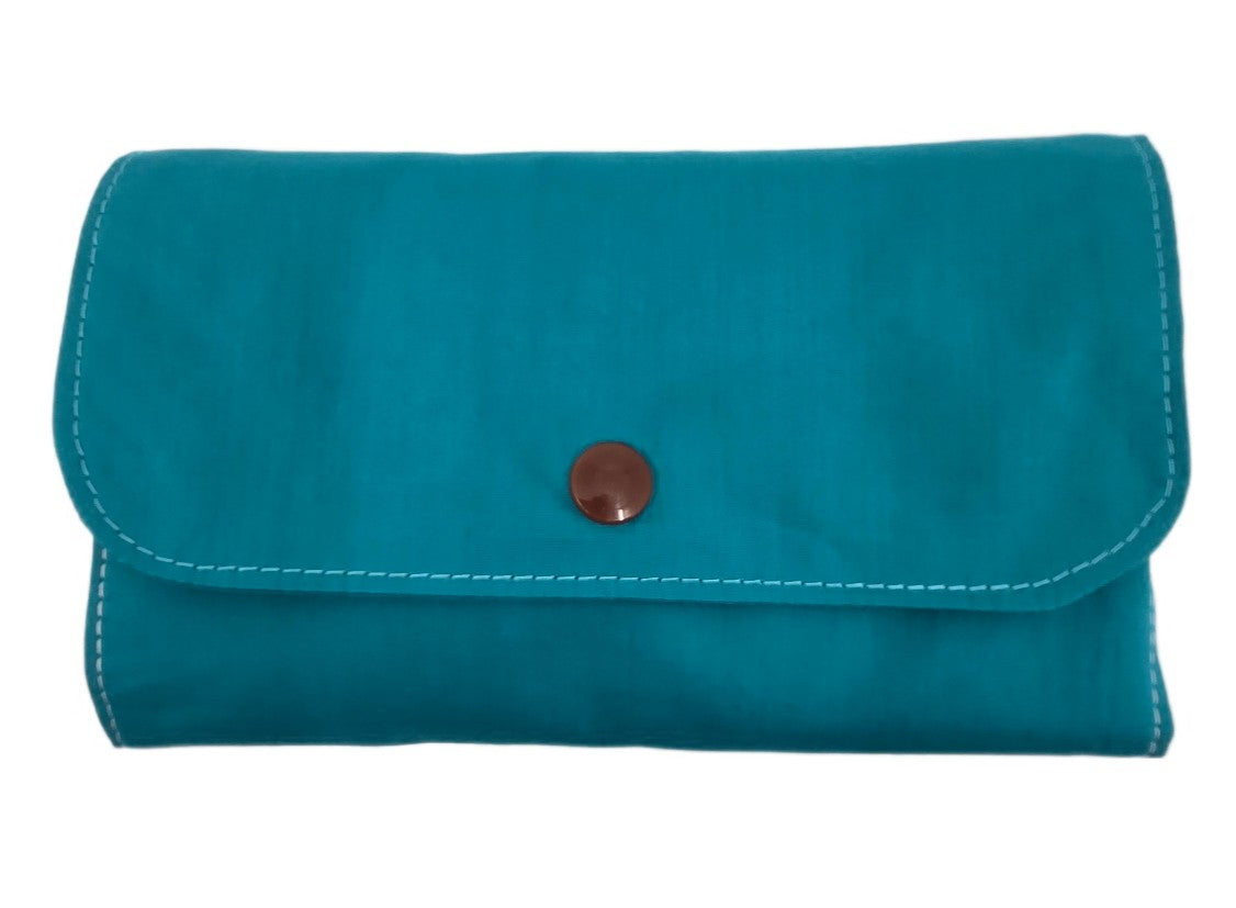 Sac pliable "Faïence" et turquoise