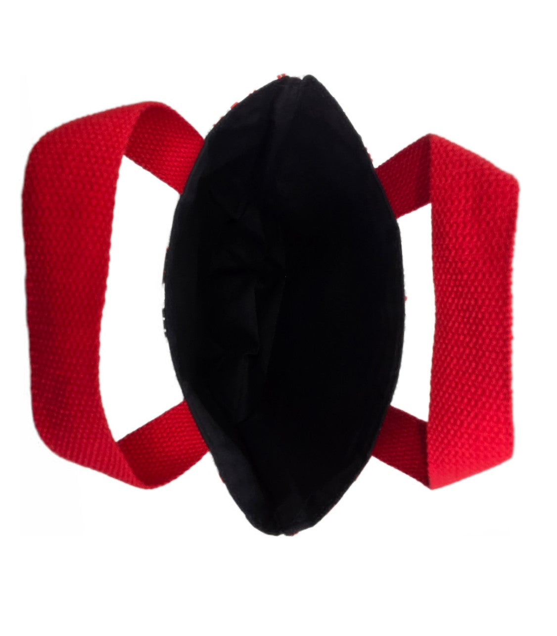 Mini tote bag "Toutous" rouges et noirs