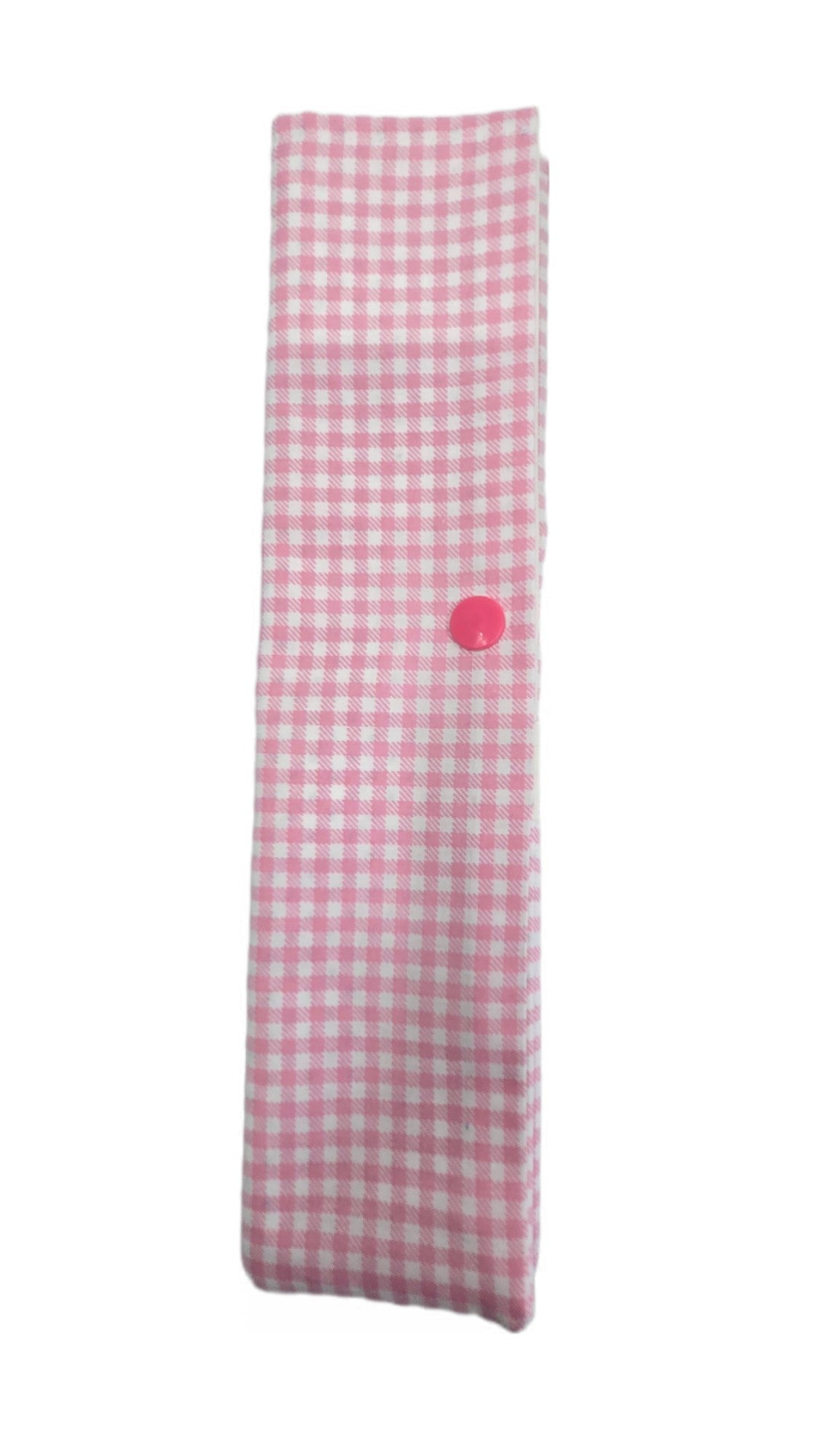 Etui à couverts Vichy rose