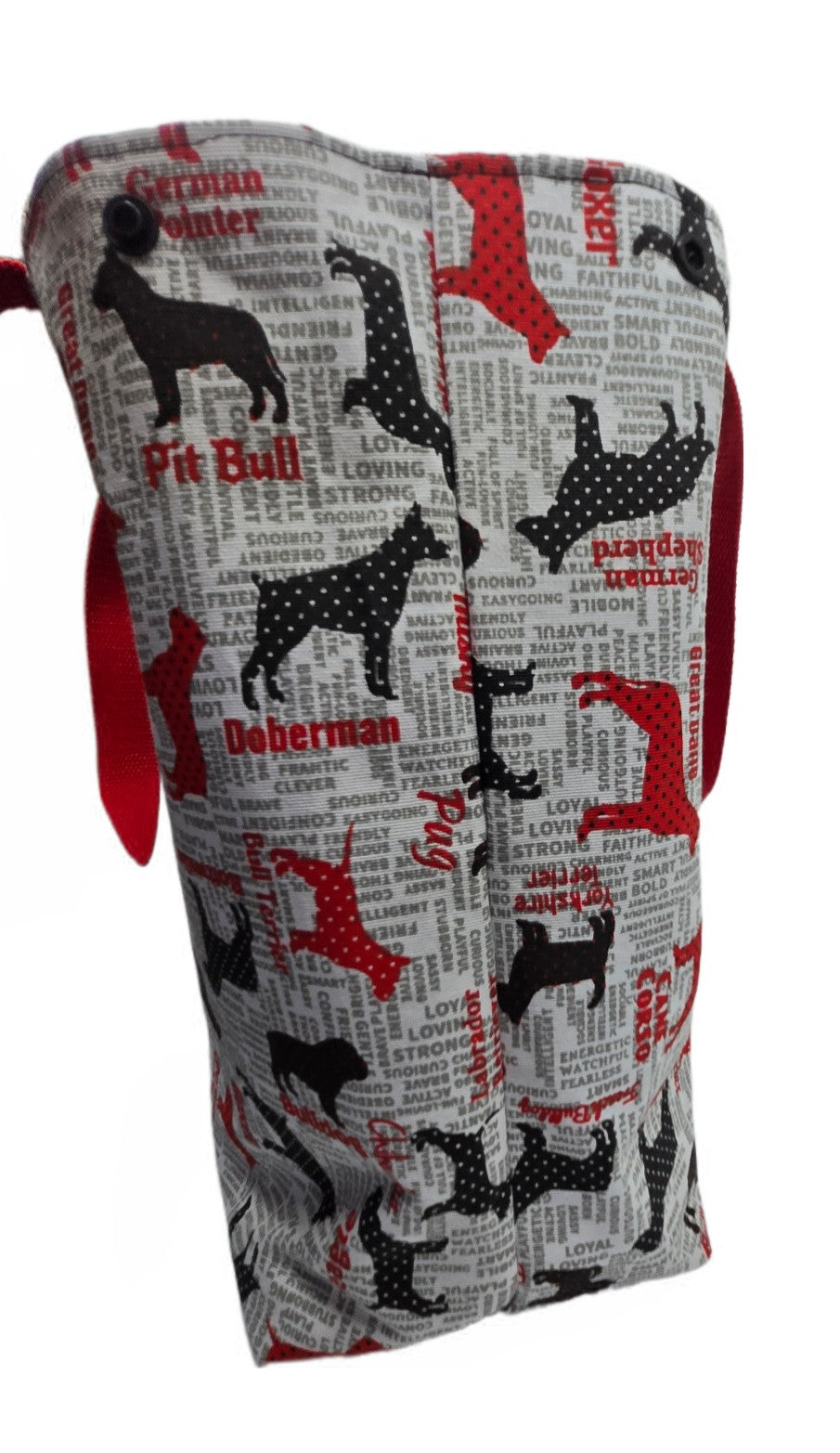 Sac à pressions "Toutous" rouges et noirs