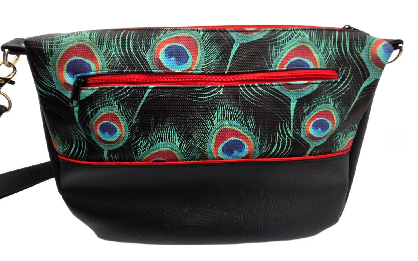 Sac à main artisanal en simili cuir "Paons"