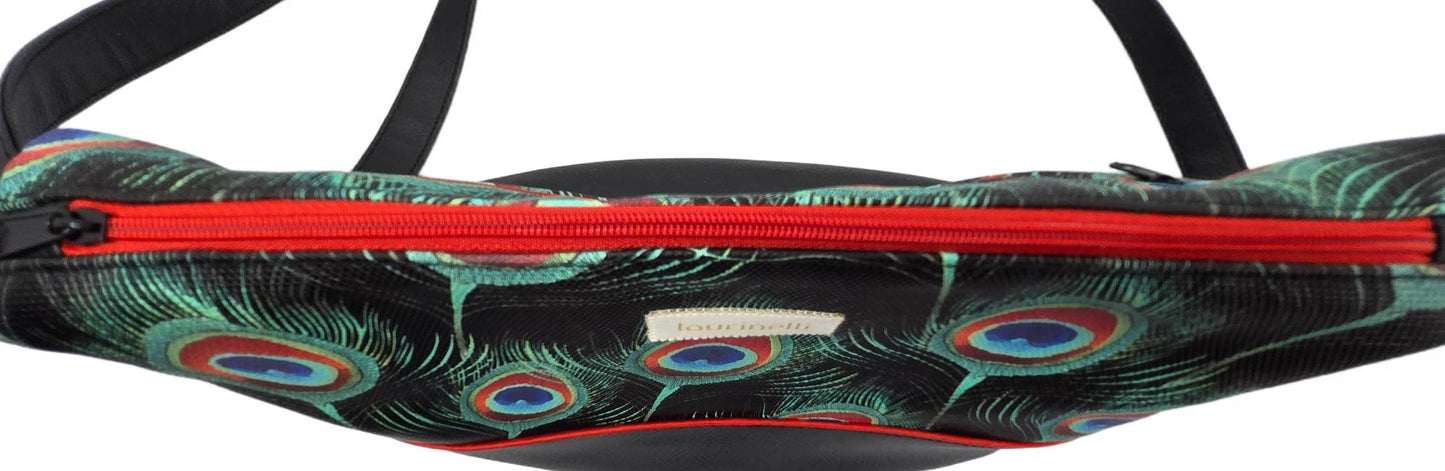 Sac à main artisanal en simili cuir "Paons"