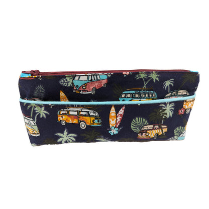 Trousse avec poche extérieure "Combi" bleu marine