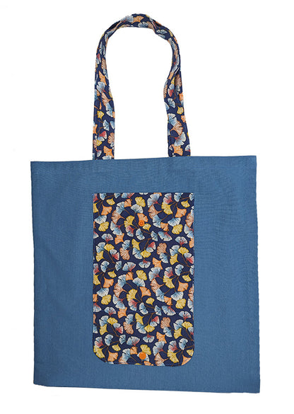 Sac pliable "Ginkgo" bleu