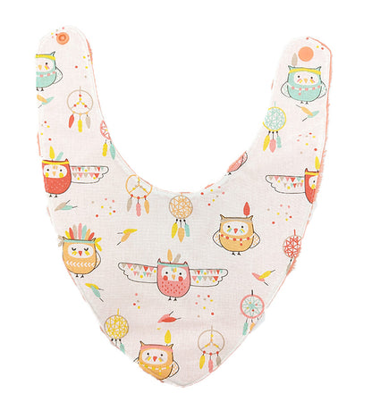 Bavoir bandana Chouettes - 6 à 18 mois