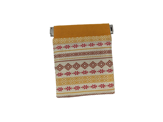 Porte-monnaie clic-clac "Aztèque" jaune