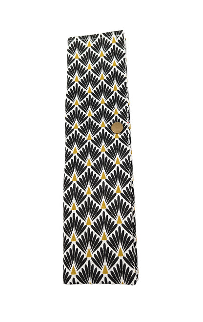 Etui à couverts à losanges noirs