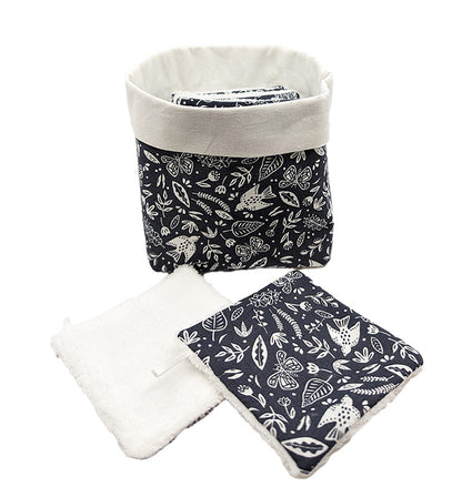 Panier à lingettes "Oiseaux blancs"