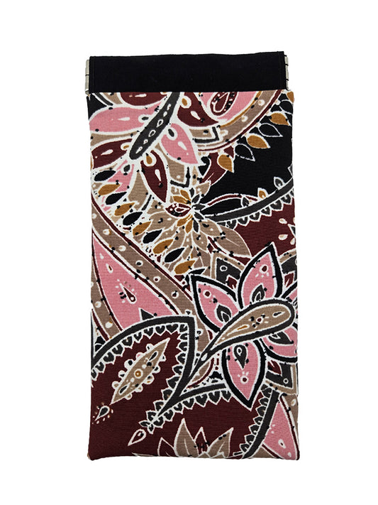 Etui à lunettes "Java" bordeaux et rose