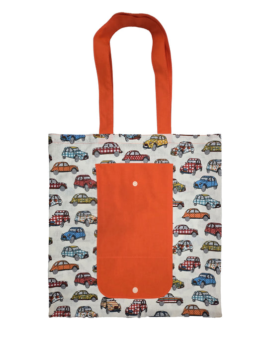 Sac pliable "Coccinelles" orange