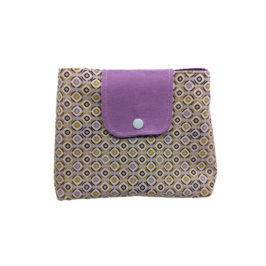 Trousse à grande ouverture "Losanges violets"