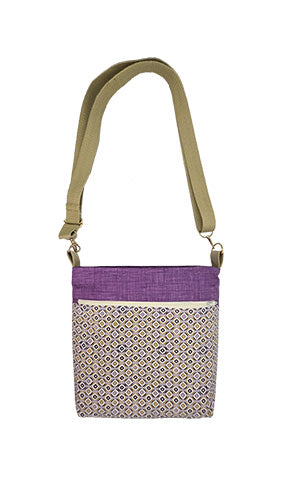 Sac à bandoulière artisanal violet