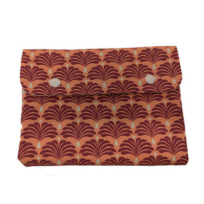Pochette à bijoux de voyage "Eventails Corails"