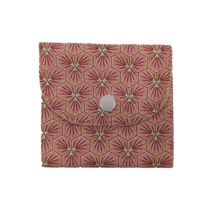 Porte-monnaie "Fleurs japonaises" rose