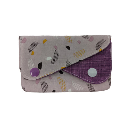 Porte-monnaie double à pressions violet