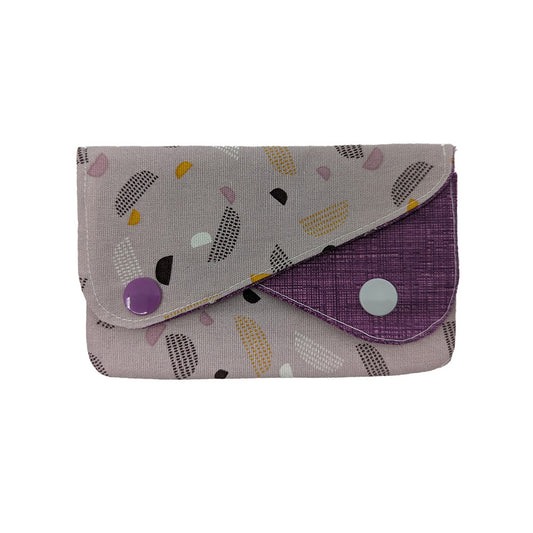 Porte-monnaie double à pressions violet